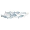 Stenska dekoracija DKD Home Decor Modra bela Sredozemska riba 100 x 5 x 30 cm