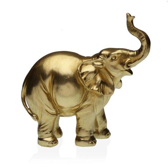 Versa Dekorativna figura Versa Slon Zlati 19,5 x 19,5 x 8,5 cm Smola