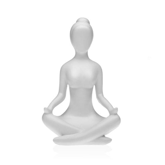 Versa Dekorativna figura Versa White Yoga 12 x 20 x 10 cm smola