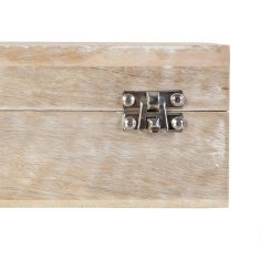 BigBuy Okrasna škatla 26,6 x 11 x 8,5 cm Mango les (2 enoti)