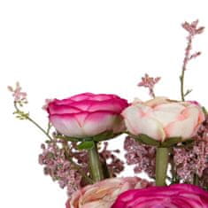 slomart dekorativno cvetje roza 20 x 20 x 50 cm