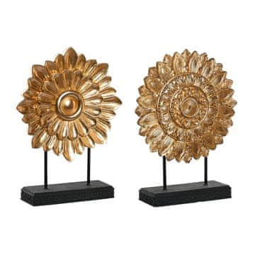 DKD Home Decor Dekorativna slika DKD Home Decor 25 x 8 x 34 cm Črna Zlata Moderni krogi (2 enoti)