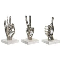DKD Home Decor Dekorativna figura DKD Home Decor Silver 10 x 10 x 20 cm (3 enote)