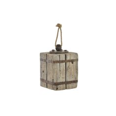 DKD Home Decor Ustavitev vrat DKD Home Decor Juta Les Kovina Aluminij 14 x 14 x 23,5 cm