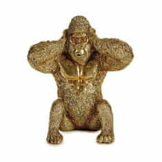 slomart okrasna figura gorila zlat 10 x 18 x 17 cm (12 kosov)