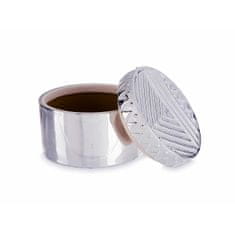 Gift Decor Škatlica za nakit 13,5 x 9,5 x 13,5 cm keramika srebro