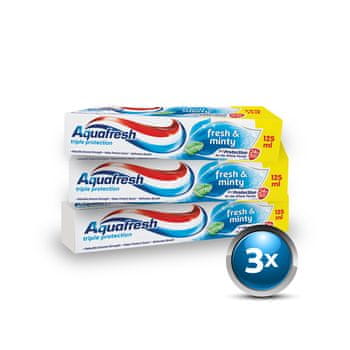  Aquafresh Triple Protection Fresh&Minty zobna pasta, 3x125 ml