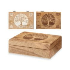slomart ozdobná krabica mangov les 25,5 x 8 x 17,4 cm (6 kosov) drevo življenja