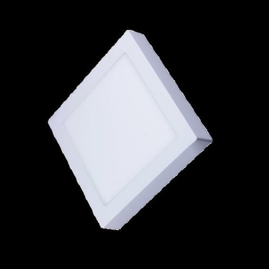 BigBuy LED svetilka Silver Electronics Downlight GORT superficie cuadrado 20W 6000K Blanco Aluminium White