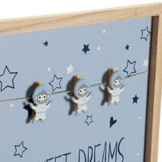 DKD Home Decor Fotografski okvir s sponkami DKD Home Decor Sweet Dreams Wood MDF Wood 40 x 40 x 3 cm (2 enoti)