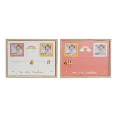 DKD Home Decor Fotografski okvir s sponkami DKD Home Decor MDF Wood Children's Rainbow 42 x 2 x 32 cm (2 enoti)