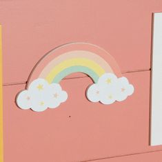 DKD Home Decor Fotografski okvir s sponkami DKD Home Decor MDF Wood Children's Rainbow 42 x 2 x 32 cm (2 enoti)