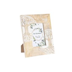 DKD Home Decor Foto okvir DKD Home Decor Bela Rjava Les Kristal Mango les Drevo Indijanec 20 x 2 x 25,5 cm