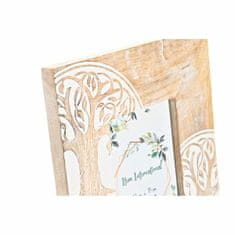 NEW Okvir za fotografije DKD Home Decor Bela Rjava Les Kristal Mangov les Drevo Indijanec 20 x 2 x 25,5 cm