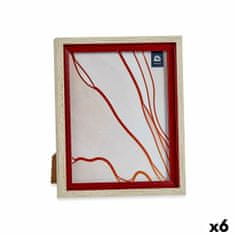 Gift Decor Fotoramček Kristal Rdeči les Rjava plastika (24 x 2 x 29 cm) (6 enot)