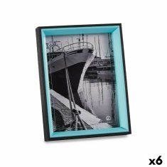 Gift Decor Foto okvir Crystal Black Blue MDF Wood (3 x 22 x 17 cm) (6 enot)