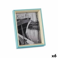 Gift Decor Foto okvir Crystal Blue White MDF Wood (3 x 22 x 17 cm) (6 enot)