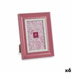 Gift Decor Okvir za fotografije Kristalno roza plastika (6 enot) (2 x 21 x 16 cm)