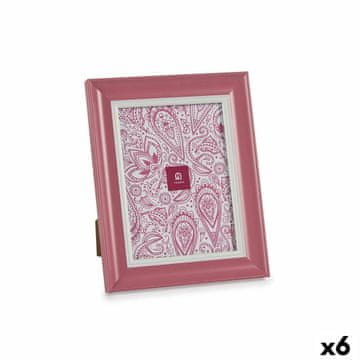 Gift Decor Okvir za fotografije Kristalno roza plastika (6 enot) (2 x 26 x 21 cm)