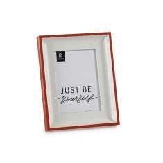 Gift Decor Okvir za fotografijo Kristalno rdeča bela plastika (2,5 x 24 x 19 cm) (6 enot)