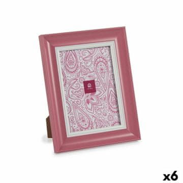 Gift Decor Okvir za fotografije Kristalno roza plastika (6 enot) (2 x 24 x 19 cm)