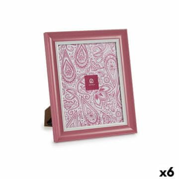 Gift Decor Okvir za fotografije Kristalno roza plastika (6 enot) (2 x 31 x 26 cm)