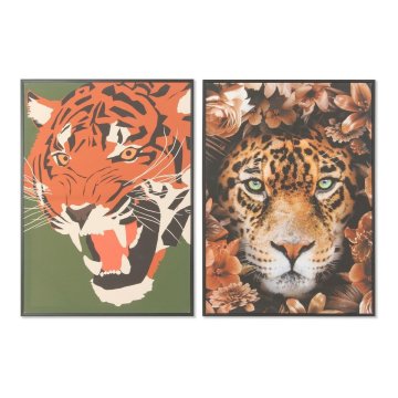 DKD Home Decor Slika DKD Home Decor 52 x 2,7 x 72 cm Tiger Modern (2 enoti)
