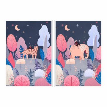 DKD Home Decor Slika DKD Home Decor 53 x 4,3 x 73 cm Drevesa Skandinavski (2 enoti)