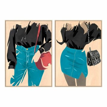 DKD Home Decor Slika DKD Home Decor Lady 83 x 4,5 x 123 cm Skandinavski (2 enoti)