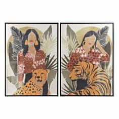 DKD Home Decor Slika DKD Home Decor Lady Tiger 104 x 4,5 x 144 cm Tropska žival (2 enoti)