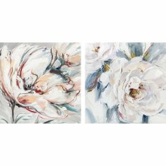 DKD Home Decor Slika DKD Home Decor 90 x 2,5 x 90 cm Flower Shabby Chic (2 enoti)