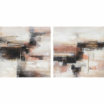 DKD Home Decor Slika DKD Home Decor 90 x 2,4 x 90 cm Abstract Modern (2 enoti)