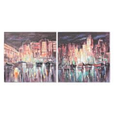 DKD Home Decor Slika DKD Home Decor City 80 x 3 x 80 cm Loft (2 enoti)