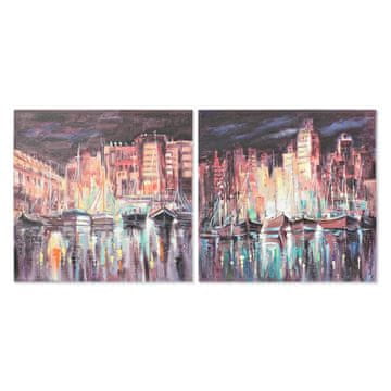 DKD Home Decor Slika DKD Home Decor City 80 x 3 x 80 cm Loft (2 enoti)