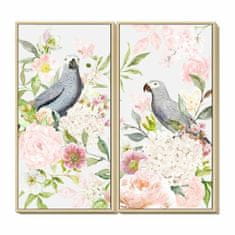 DKD Home Decor Slika DKD Home Decor 60 x 4 x 120 cm Rože Shabby Chic (2 enoti)