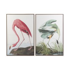 DKD Home Decor Slika DKD Home Decor 80 x 4 x 120 cm Orientalske ptice (2 enoti)