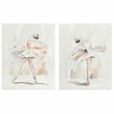 DKD Home Decor Slika DKD Home Decor 80 x 3,7 x 100 cm Baletna plesalka Romantična (2 enoti)