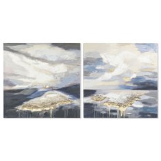 DKD Home Decor Slika DKD Home Decor 100 x 3,5 x 100 cm Abstract Modern (2 enoti)