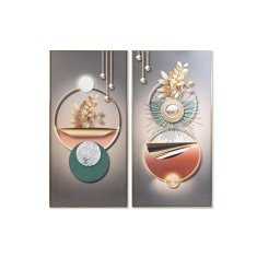 DKD Home Decor Slika DKD Home Decor 80 x 3 x 160 cm Abstraktno (2 enoti)