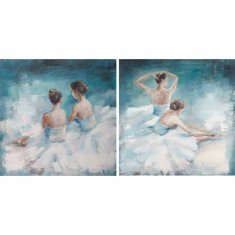 DKD Home Decor Slika DKD Home Decor 100 x 3,5 x 100 cm Baletna plesalka Romantična (2 enoti)
