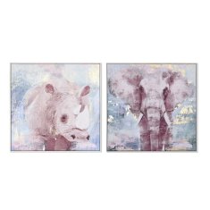 DKD Home Decor Slika DKD Home Decor 103 x 4,5 x 103 cm Slon Modern (2 enoti)
