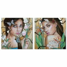 DKD Home Decor Slika DKD Home Decor Lady Tropical 80 x 3 x 80 cm (2 enoti)