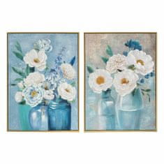 DKD Home Decor Platno DKD Home Decor 60 x 3,5 x 80 cm Vaza Shabby Chic (2 enoti)