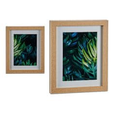 Gift Decor Slikarstvo List rastline Zeleno rjava steklo iverna plošča 23 x 3 x 28 cm