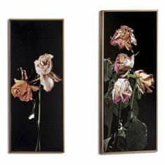 Gift Decor Slikarstvo Zlati cvetovi Črna iverna plošča (21,2 x 2 x 51,2 cm)