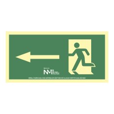 BigBuy Znak Normaluz Evacuación flecha izquierda PVC (32 x 16 cm)