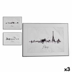 Gift Decor Slikarstvo Mesto Črna Bela iverna plošča (81,5 x 3 x 121 cm) (3 enote)