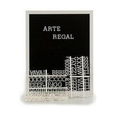 Gift Decor Slikarstvo Črna bela plošča 144 črk (2,5 x 50,5 x 40,5 cm) (12 enot)