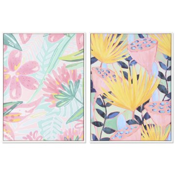 DKD Home Decor Slika DKD Home Decor 60 x 4 x 80 cm Sodoben list rastline (2 enoti)