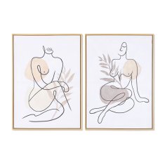 DKD Home Decor Slika DKD Home Decor 50 x 3,5 x 70 cm Abstraktna skandinavska (2 enoti)